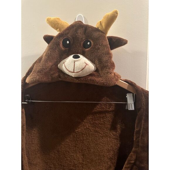 NWOT Northpoint Kids Brown Reindeer Hooded Blanket with Hand Pockets - Picture 6 of 9